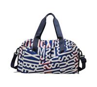 Sac de sport surdimensionné avec sections dédiées Wet Dry et poignées renforcées pour charges lourdes, Bleu joyau, 47x26x25cm, Moderne
