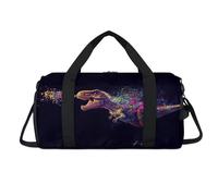 Sac de sport T-rex coloré avec compartiment à chaussures, sac de voyage, gym, sac de sport pour femmes, hommes, enfants, filles, garçons