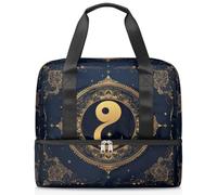 Sac de sport Tai Chi Art pour femmes hommes Kirls Garçons Filles 21 L Weekend Sac fourre-tout séparé pour voyage, gym, yoga, couleur, Big, Organiseur de sac