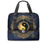 Sac de sport Tai Chi Yin Yang pour femmes, hommes, Kirls, garçons et filles, 21 L, sac fourre-tout séparé pour voyage, gym, yoga, couleur, Big, Organiseur de sac