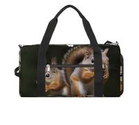 Sac de sport The Silent Monkey - Sac de sport pour homme et femme - Sac de nuit avec compartiment à chaussures, Animal écureuil, Taille unique, Art Déco