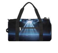 Sac de sport The Silent Monkey - Sac de sport pour homme et femme - Sac de nuit avec compartiment à chaussures, Vaisseau spatial OVNI, Taille unique, Art Déco