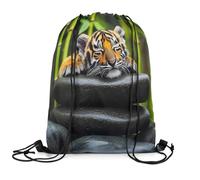 Sac De Sport Tigres Mignons, Pierre Zen, Animaux Sauvages, Thème Bonne Nuit Sac De Natation Plage Organiseurs De Bagage École pour Fête Rangement Téléphone