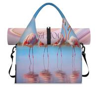 Sac de sport Tropic Sea Beach Flamingo avec compartiment à chaussures Sac fourre-tout pour la gym, le yoga, les voyages, couleur, L, Sac de voyage