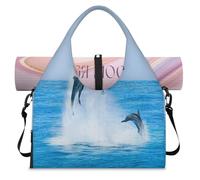Sac de sport Tropic Sea Dolphin avec compartiment à chaussures Sac fourre-tout pour la gym, le yoga, les voyages, couleur, L, Sac de voyage
