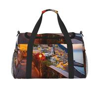 Sac de sport Tropical Paradise - Pour homme et femme - Sac de nuit avec compartiment à chaussures - Sac d'entraînement de voyage, Coucher de soleil sur la mer Positano, Taille unique, Sac de voyage