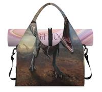 Sac de sport Tyrannosaurus Dinosaure pour femme et homme - Sac de week-end avec compartiment à chaussures - Sac fourre-tout à bandoulière pour yoga, gym, voyage, couleur, L, Organiseur de sac