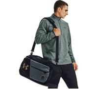 Under Armour Undeniable Duffle 4.0 Sac de sport spacieux, sac de voyage hydrofuge Unisexe, Noir (Black/Black Medium Heather/Metallic Gold Luster(001)), M
