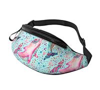 Sac De Sport Vélo Joli Motif De Dauphin, Waist Pack Mode Bandouliere Sac Homme Unisexe Sacoche Banane pour Femme Homme Vacances