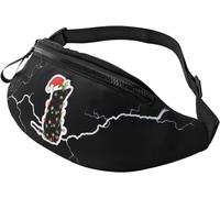 Sac De Sport Vélo Lumière De Noël Noire avec des Chats, Sacoche De Sport Loisir Sacoche Homme Bandouliere Portable Sac Poitrine pour Running Homme Outdoor