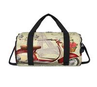 Sac de sport vintage avec compartiment à chaussures - Motif Paris - Sac de voyage pour la salle de sport - Organiseur de bagages pour femmes, hommes, enfants, filles et garçons