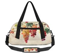 Sac de sport vintage avec feuilles de raisin pour filles et garçons, sac de sport léger pour enfants, petit sac de voyage, sac de danse, Feuilles de raisin vintage, 18.5L x 7.8W x 9.4H