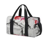 Sac de sport vintage imprimé japonais pour le week-end du Japon, sac fourre-tout, sac de sport, sac fourre-tout décontracté pour enfants, filles, garçons, femmes, hommes