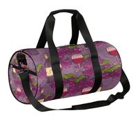 Sac de sport vintage pour bouteille de vin - Sac de sport léger pour homme et femme - Violet, Bouteilles de vin vintage Raisin, 17.6(L) x 9(W) x 9(H) inch