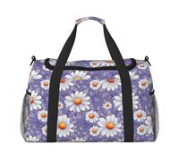 Sac de sport violet à imprimé marguerite pour voyage, sac de sport pour homme et femme, article personnel