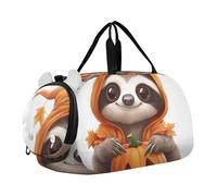 Sac de sport violet Ramadan croissant de lune pour garçons, Citrouille d'Halloween paresseux mignon, Classique