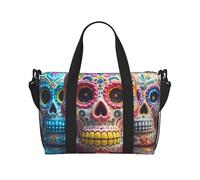 Sac de sport Wild Goose by The Bridge pour homme et femme, sac de voyage avec compartiment à chaussures, sac d'entraînement, Crânes en sucre., Taille unique, Sac de voyage