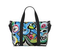 Sac de sport Wild Goose by The Bridge pour homme et femme, sac de voyage avec compartiment à chaussures, sac d'entraînement, Dessin graffiti, Taille unique, Sac de voyage