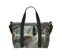 Sac de sport Wild Goose by The Bridge pour homme et femme, sac de voyage avec compartiment à chaussures, sac d'entraînement, Wild Goose By The Bridge, Taille unique, Sac de voyage