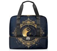Sac de sport Yin Yang Tai Chi pour femmes hommes Kirls Garçons Filles 21 L Sac fourre-tout séparé pour voyage, gym, yoga, couleur, Big, Organiseur de sac