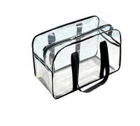 Sac de Stade Transparent Grande Pochette de Rangement imperméable Pliable | Sac transparent pour stade Pour les voyages, les déménagements, le maquillage, les vêtements, la plage, l'emballage et