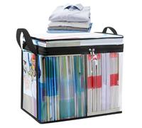 Sac de stockage de livres transparent avec poignées à glissière - Vêtements transparents et sac d'organisateur de livre | Protection en PVC robuste pour les vêtements, documents et les objets de v