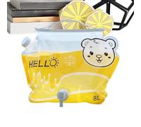 Sac de stockage d'eau de camping - Récipient portable de 8 L avec poignée verseur | Poche à eau pliable réutilisable, équipement d'hydratation extérieur | Randonnée pédestre Pêche Pique-nique Plage Vo