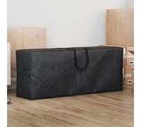 vidaXL Housse de Meuble d'extérieur Rectangle 125 x 32 x 50 cm Noire en Tissu Oxford 600D, résistante à l'eau et aux UV. Idéale pour Le Jardin ou la terrasse, utilisable au Printemps et à l'automne.