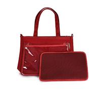 Sac de style universitaire pour femme Ita Bag Sac à main Petit sac à bandoulière - Sac à bandoulière transparent JK Anime, Reliure rouge en maille