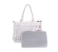 Sac de style universitaire pour femme Ita Bag Sac à main Petit sac à bandoulière - Sac à bandoulière transparent JK Anime, Tableau de reliure en maille blanche