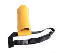 Sac de support de canne à souder en cuir avec sangle de taille réglable et rivet renforcé pour une durabilité accrue, solution de stockage d'électrodes résistante à la chaleur (jaune)