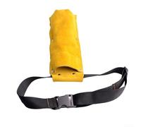 Sac de support de canne à souder en cuir avec sangle de taille réglable et rivet renforcé résistant à la chaleur (jaune à deux couches)