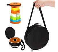 Sac-de-tabouret-pliable-avec-fermeture à glissière - Transporteur-de-charge-utilitaire-circulaire, 26 cm-Siège-compact-Accessoire-Manchon, Matériel-de-bandoulière-robuste, Veste-de--en-nylon-re