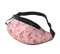 Sac De Taille Amour Flamants Roses Coeur, Banane Sac À Dos Unisexe Sac Banane Taille Loisir Sac Banane pour Camping Balade Alpinisme