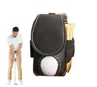 Sac de taille de ceinture de support de tee de golf, support de balle de golf en cuir,Sac de tee-shirt de golf avec poche de rangement pour balle de golf - Sac organisateur de taille de tee de balle d