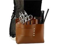 Sac de Taille de Coiffeur Sac banane grande capacité, ciseaux à cheveux, peigne, sac outils de coiffeur professionnel, épingles, bouteilles, salon coiffure(Brown)
