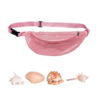 Sac de Taille de Plage, Sacs de Plage en Maille - Organisateur de Coquille avec Sangle réglable - Organisateur léger, Pack de Taille avec Fermeture éclair pour la Navigation de Navigation en
