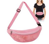 Sac de taille de plage, sacs de plage en maille | Sac de jouets de voyage avec sangle réglable,Pack de taille avec fermeture éclair pour la collecte de coquillage et de rock, accessoires de vacances à