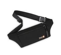 Sac de taille de sport de voyage en plein air, sac de taille de sport, sac de téléphone portable, sac de téléphone portable de sports de plein air, voyage avec, Noir 1 pièce., W