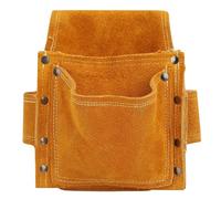 Sac de taille d'outil de peau de vache, boîte à outils multifonctionnelle de stockage d'outils de matériel sac de ceinture de poche d'outils épaissis portables pour la