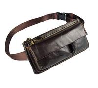 Sac de Taille en Cuir Vintage Fanny Bag pour Hommes Femmes Hip Bum Ceinture à Main Voyage randonnée Course téléphone Portable Pochette Sac à Main