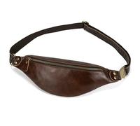 Sac De Taille en Cuir Vintage Fanny Pack pour Hommes Femmes Voyage Chasse Randonnée Escalade Multi-usages Hanche Bum Ceinture Mince Portable Sac à Main Portefeuille Pochette Bag, 1033 Coffee