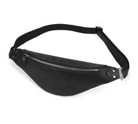 Sac De Taille en Cuir Vintage Fanny Pack pour Hommes Femmes Voyage Chasse Randonnée Escalade Multi-usages Hanche Bum Ceinture Mince Portable Sac à Main Portefeuille Pochette Bag, 1033FMH Black