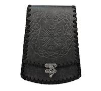 Sac de taille médiéval en cuir pour hommes et femmes Jeux de rôle vintage en cuir gaufré Sac banane médiéval Accessoires de costume, a