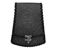 Sac de taille médiéval en cuir pour hommes et femmes Jeux de rôle vintage en cuir gaufré Sac banane médiéval Accessoires de costume, Multicolore