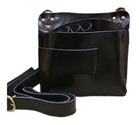 Sac de Taille pour Coiffeur Sac multifonction en cuir for ciseaux à cheveux, tondeuses électriques, peigne, bouilloire, sac de rangement for salon coiffure, banane(Black)