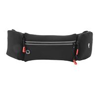 Sac de Taille pour la Course avec Porte-Bouteille d’Eau, Ceinture d’hydratation pour la Course, la randonnée et Les Sports de Plein air, Pochette imperméable et réglable avec 3 poc (Noire)