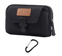 Sac de Taille pour téléphone, Pochette de Ceinture avec Mousqueton, Sac déperlant Multifonction pour Smartphones 7 Pouces Max, Holster à 3 Niveaux pour randonnée, Camping, vélo, Voyages Pro