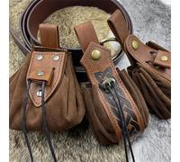 Sac de taille rétro médiéval, Style Viking, ceinture suspendue, porte-monnaie, sac banane de chevalier, pochette d'argent Portable pour hommes et femmes, accessoires de Costume Style F 1pcs