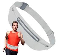 Sac de taille, support pour téléphone de course, ceinture de sport imperméable, design de poche légère, sangle réglable, parfait pour le jogging ou les aventures en plein air, 38 x 100 cm, gris, Voir